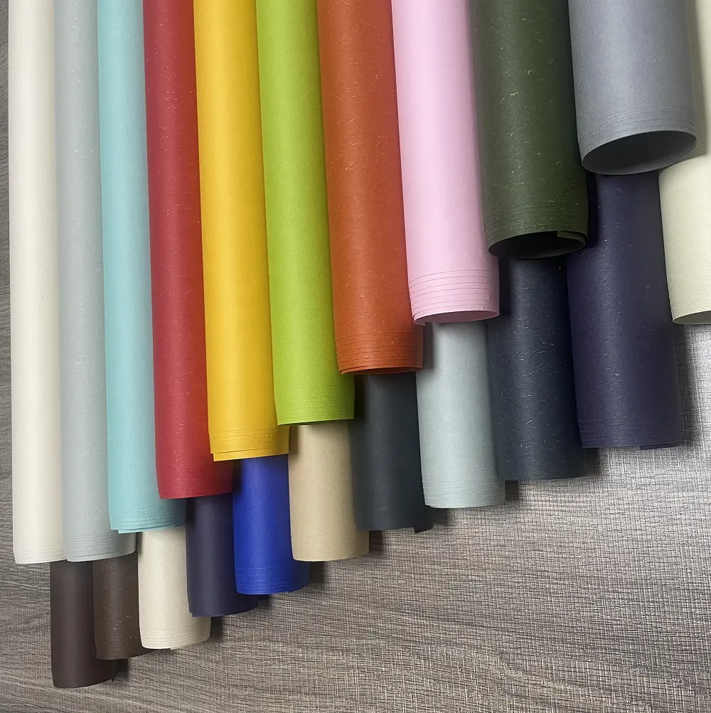 Qiang Qiang紙カラー紙、258 gsm100 % 木材パルプ包装用原紙、着色虹色包装紙