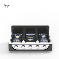 Réchaud à Gaz de Cuisine en Acier Inoxydable pour Maison, Camping-Car, Extérieur, Garage avec Source d'Alimentation Solaire USB