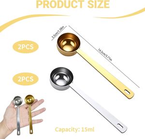 ขายร้อน ขายส่ง ช้อนตวงสแตนเลส 304 ปลอดภัยสำหรับเครื่องล้างจาน ด้ามยาว ดีไซน์ทันสมัย รับทำโลโก้ตามสั่ง - Product Image 5