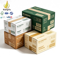 Scatola di Spedizione in Cartone Ondulato Personalizzata Certificata FSC per Logistica UE, Multicolore Kraft Bianco Verde, Scatola per Imballaggio E-Commerce