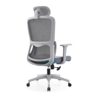 Chaise pivotante de bureau moderne Guangdong Foshan avec pieds croisés en maille ergonomique tissu pivotant haut dossier moyen directeur exécutif