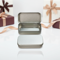 Boîte rectangulaire mini en fer blanc à couvercle rabattable 80x38x20mm - Emballage alimentaire écologique pour chocolats, gâteaux, pâtisseries, mariages, chewing-gums