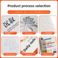 Emballage personnalisé : Boîtes couleur sur mesure en carton blanc haut de gamme, avec finition UV et estampage à chaud or.