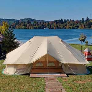 Grande tenda da campeggio in tela di cotone impermeabile all'aperto per eventi Festival Glamping tenda yurta per <span class=keywords><strong>10</strong></span> ~ 12 persone - Product Image 6