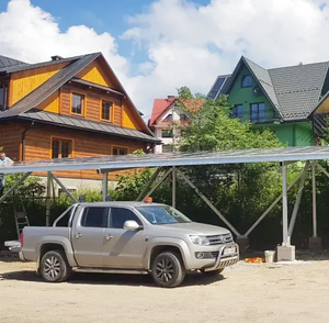 Installation facile 9kw Vente chaude allemande d'abri d'auto solaire Fourniture d'<span class=keywords><strong>usine</strong></span> Prix <span class=keywords><strong>direct</strong></span> d'abri d'auto de charge en aluminium Support de montage solaire photovoltaïque - Product Image 3