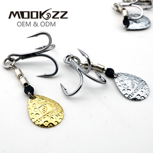 ตะขอเบ็ด 4 ตัว แบบ <span class=keywords><strong>BKK</strong></span> รุ่นสั่งทำพิเศษ พร้อมใบพัดหมุน 360 องศา °   เหยื่อตกปลาแบบหมุนสะท้อนแสงสีทองเงิน สำหรับปลาบาส ปลาเทราต์ ปลาไพค์ ตกปลาทะเล - Product Image 1