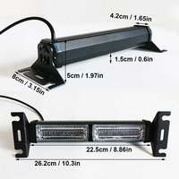 Nuevas Luces Estroboscópicas LED para el Interior del Automóvil, Luces Intermitentes de Emergencia para el Parabrisas, Barra de Luces de Advertencia, Color Ámbar Blanco, Montaje con Ventosas