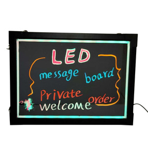 Tablero de escritura LED acrílico con mensajes electrónicos fluorescentes intermitentes, con conexión a corriente. - Product Image 1