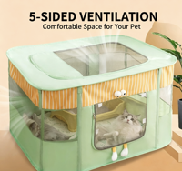 Tente de maternité pour animaux de compagnie pliable, couleur contrastante, espace de naissance pour chiots, enclos pour chiens, boîte de mise bas, maison pour animaux gestants