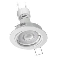 Kit de spots encastrés GU10 7W 600lm 3000K, downlight LED remplaçable blanc, spot de plafond avec support GU10