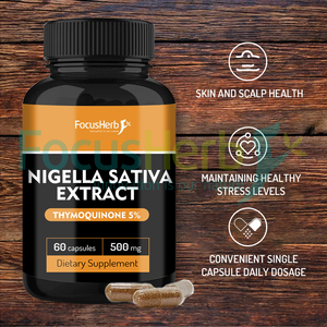 Cápsulas de Extracto Herbal FocusHerb OEM, Marca Privada, 60 Cápsulas, Extracto de Semilla Negra - Product Image 2