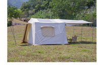 Tente de camping gonflable double couche pour 6 personnes et plus, imperméable, grand espace, tente automatique avec auvent surdimensionné