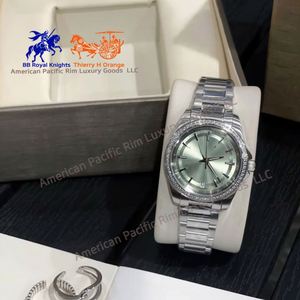 Silver Stainless Steel Wrist <b>Watches</b> with Blue White and Green Dials Diamond Bezel Casual Dress <b>Watches</b> for Women Longinesing - Product Image 3