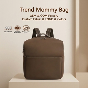 Bolsas de pañales <span class=keywords><strong>para</strong></span> bebés a la moda, portátiles, plegables, multifunción, gran oferta, de PU Material, <span class=keywords><strong>mochila</strong></span> de mamá personalizada <span class=keywords><strong>para</strong></span> viajes y trabajo - Product Image 1