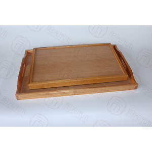 ชุดถาดเสิร์ฟไม้เนื้อแข็ง 3 ขนาด พร้อมหูจับ สำหรับเสิร์ฟชา กาแฟ ผลไม้ในโรงแรม - Product Image 2