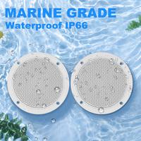Radio marine stéréo lecteur MP3 Audio étanche et haut-parleurs ronds marins de 4 "et antenne FM AM pour moto de chariot de Golf ATV UTV
