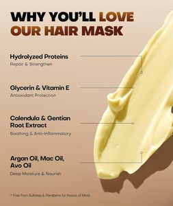 Masque capillaire réparateur au collagène, marque privée, nourrissant, à la glycérine et aux huiles végétales, crème de traitement anti-frisottis, masque capillaire à l'oignon et aux herbes - Product Image 3