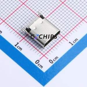 TYPE-C-G09-1JBWJ0.8-1 USB Connector SMD Connector ( Connector Type: Type-C )( Gender: Female )( Mounting Type: Clamp Plate ) - Product Image 1
