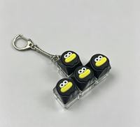 Porte-clés HMJ Clicker Fidget Toy, 4 touches de clavier irrégulières en silicone, jouet sensoriel anti-stress, tactile pour les doigts, pour adultes, enfants, TDAH, autisme