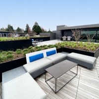 YISHANG Jardinières en fer soudé, unités à assembler par boulons, extensibles, longues, pour aménagement extérieur