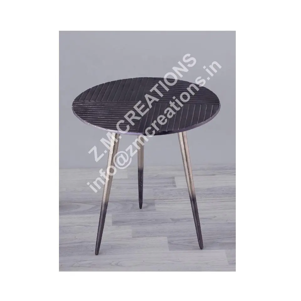 Small Coffee Side Accent Multipurpose Table Antique Color New Metal Furniture Collection Manufacturer Made In India
