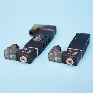 4v110คอยล์เดี่ยวแบบใช้ลม5/<span class=keywords><strong>2</strong></span>นิวเมติก DC24V วาล์วโซลินอยด์ลมอลูมิเนียมสีดำสำหรับนักบิน - Product Image 4