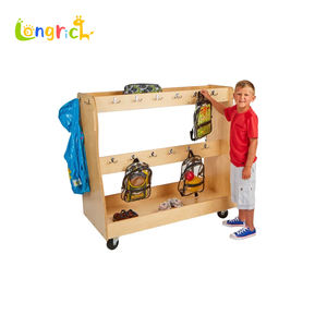 Ensemble de cintres mobiles modernes de haute qualité pour enfants Rail en bois pour garderie préscolaire <span class=keywords><strong>maternelle</strong></span> chambre salon Application - Product Image 4