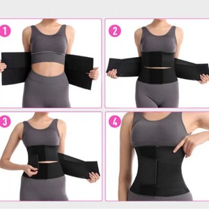 Ceinture de maintien de la taille Moda King en spandex noir respirant à effet sauna pour femmes - Product Image 4