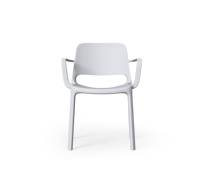 Chaise de conférence moderne en PP légère avec accoudoirs épaissis, empilable et imperméable