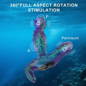 Massaggiatore Prostatico a Forma di Polpo con Controllo Remoto APP, 10 Velocità di Vibrazione, Rotazione a 360°, Impermeabile IPX6, Ricaricabile USB, Plug Anale - Product Image 4