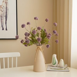 Bouquet de pissenlits d'automne, 5 têtes, fleurs artificielles en soie pour la décoration de la maison et des mariages - Product Image 2