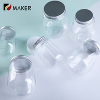 Leere 25ml 360ml 400ml 500ml PET-Kunststoff Lebensmittel qualität BPA-frei Klarsaft-Vorrats glas Trink joghurt flasche mit Verschlüssen für Unternehmen