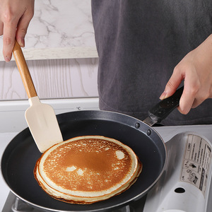 <b>Silicone</b> Scraper Set Wooden Handle Food Grade Non Toxic Baking Pastry <b>Tools</b> - Product Image 2
