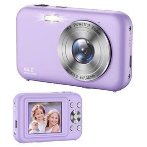 กล้องดิจิตอล 48MP พร้อมหน้าจอ HD 1080P ขนาด 2.4 นิ้ว แบตเตอรี่แบบชาร์จได้ สำหรับการเดินทางและการถ่ายวิดีโอบล็อก กล้องวิดีโอมินิแบบพกพา - Product Image 1
