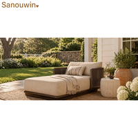 Lit de repos en aluminium, lit de repos de luxe pour patios et jardins, confort toutes saisons