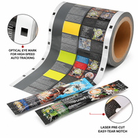 Film d'emballage en rouleau personnalisé imprimé, laminé, en aluminium, PET, BOPP, pour sachets de café, de thé, de poudre, pour sachets d'eau 500 ml