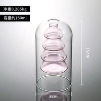 Diffuseur d'arômes en verre borosilicate à double paroi décoratif, moderne, GLEAM GD-05, certifié CE, option logo OEM