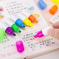 Mini Pill Highlighter Pen, Pill Egg Waffle Marker, Studentenmarkeringspen, Kerst- en eindtermijn cadeau prijs