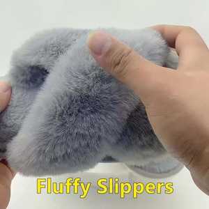 Bianco su misura soffice <span class=keywords><strong>casa</strong></span> interna per le pantofole per le donne semplici a <span class=keywords><strong>casa</strong></span> morbidi fondi con pelliccia per la stagione primaverile - Product Image 2