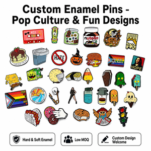 Broche de sécurité personnalisée en métal émaillé rigide sur le thème de l'anime, artisanat durable pour <span class=keywords><strong>les</strong></span> cadeaux du Nouvel An chinois et de la Fête des Pères - Product Image 4
