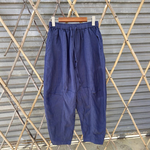 <span class=keywords><strong>Pantalon</strong></span> uni en chanvre pour femme, coupe ample et polyvalente, style décontracté, jambe <span class=keywords><strong>large</strong></span>, type sarouel, pour le printemps et l'automne - Product Image 2
