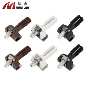 Support d'étagère dissimulé quatre-en-un Ming Xin en alliage de zinc et plastique pour armoire, penderie, quincaillerie de connexion de meubles, installation facile - Product Image 1
