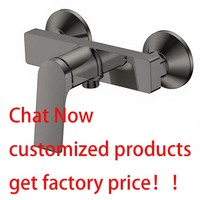 Chrome moderne en laiton mural robinet douche eau chaude froide mitigeur salle de bain ensemble de douche