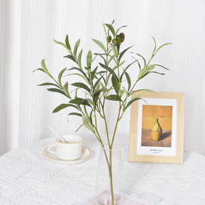Rama de Olivo Artificial Flower Delight, 6 Ramificaciones, Frutos Verdes de Plástico, Decoración para Bodas y Hogar - Product Image 2