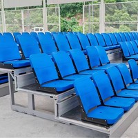 Complexe sportif, tribune pliable automatiquement, salle de sport intérieure, sièges rétractables électriques pour spectateurs et chaises de repos
