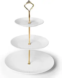 3-х уровневая подставка для свадебного торта, керамический кекс десерт стенд, Многоуровневое сервировочные подносы для вечеринок