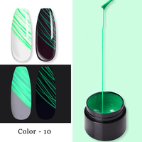 Gel d'araignée d'art d'ongle de boulon métallique fluorescent réfléchissant 3D de haute qualité