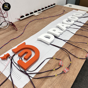 KR tùy chỉnh ngoài trời rustproof kim loại <span class=keywords><strong>RGB</strong></span> <span class=keywords><strong>LED</strong></span> backilt dấu bền acrylic đa màu <span class=keywords><strong>LED</strong></span> thép không gỉ trở lại chiếu sáng dấu hiệu - Product Image 6