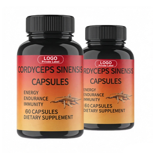 Capsules de Cordyceps Sinensis en Marque Blanche 60 gélules/flacon - Complément Alimentaire Énergie & Soutien Immunitaire - Product Image 1