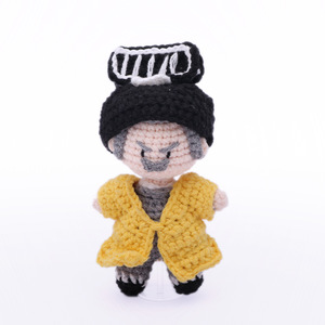 Poupée au crochet faite à la main Oncle Ying, cadeau créatif, pendentif de voiture, ornement, porte-clés, hommage au prêtre taoïste, poupée en fil fini. - Product Image 4